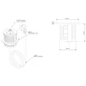 Rozečių blokas PowerDot Compact 60 1xF 1xlizdas laidams, balta