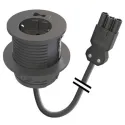 Rozečių blokas PowerDot Compact 60 1xF 1xlizdas laidams 3PC, juoda