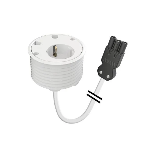Power distributing unit PowerDot 10, 1xF, 4 cable grommet, cable with 3PC, white