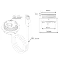 Power distributing unit PowerDot 10, 1xF, 4 cable grommet, cable with 3PC, white