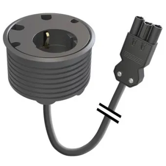Power distributing unit PowerDot 10, 1xF, 4 cable grommet, cable with 3PC, black