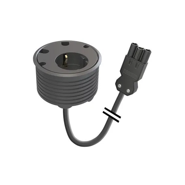 Power distributing unit PowerDot 10, 1xF, 4 cable grommet, cable with 3PC, black