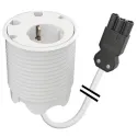 Power distributing unit PowerDot 11, 1xF, adjustable height, 4 cable grommet, cable with 3PC, white