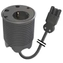 Power distributing unit PowerDot 11, 1xF, adjustable height, 4 cable grommet, cable with 3PC, black