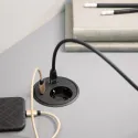 Power distributing unit PowerDot 12, 1 socket type F, 1 USB-A charger 12W, 1 data, 3PC, white