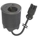 Power distributing unit PowerDot 12, 1 socket type F, 1 USB-A charger 12W, 1 data, 3PC, black