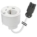 Rozečių blokas PowerDot 16 1xF 1xUSB-C jungtis 1xUSB-A 12W 2xlizdai laidams 3PC, balta