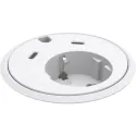 Power distributing unit PowerDot17, 1 socket type F, 2 USB-C charger 30W, 1 cable grommet, 3PC, whit