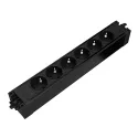 Rozečių blokas Outlet Connect, 6xF 3PC, juoda