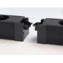 Rozečių blokas Outlet Connect, 4xF 1xUSB-C 1xUSB-A 15W 3PC, juoda