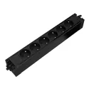 Outlet Connect Axessline, 6 socket type E, 3PC, black