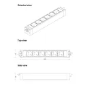 Rozečių blokas Outlet Connect, 6xE 3PC, juoda
