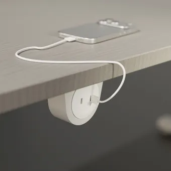 Rozečių blokas PowerDot 51 2xUSB-C 30W, su laikikliu, balta