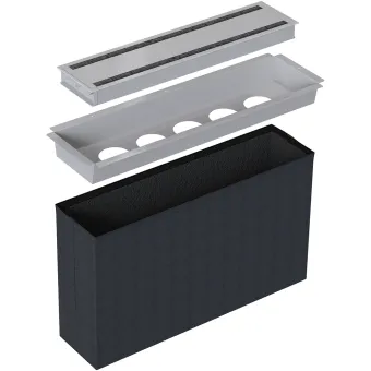 Conference Flex 02 Powerdot, Adaptable kit for 5 Powerdots, large, silver