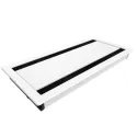 Table top dual conference lid Flip Cover 03, L300 mm, white