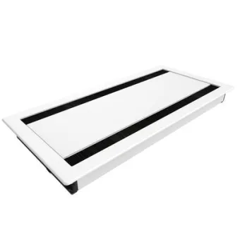 Table top dual conference lid Flip Cover 03, L300 mm, white