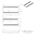 Table top dual conference lid Flip Cover 03, L300 mm, black