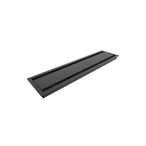Table top dual conference lid Flip Cover 04, L600 mm, black