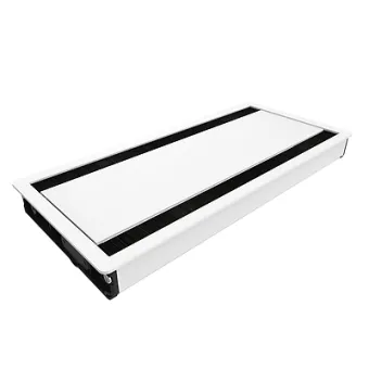 Table top dual conference lid Flip Cover 05, flush mounted, L300 mm, white