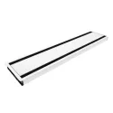 Table top dual conference lid Flip Cover 06, flush mounted, 600 mm, white