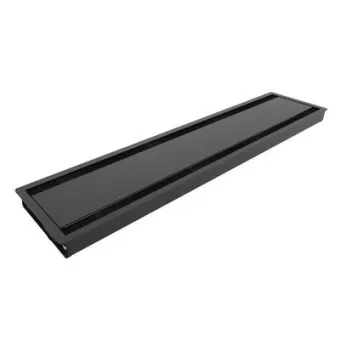 Table top dual conference lid Flip Cover 06, flush mounted, L600 mm, black