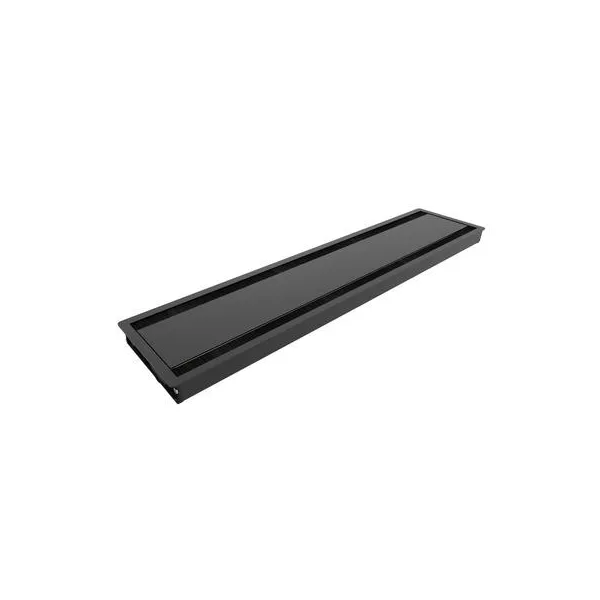 Table top dual conference lid Flip Cover 06, flush mounted, L600 mm, black