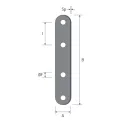Connection plate 80x15mm, steel, zinc