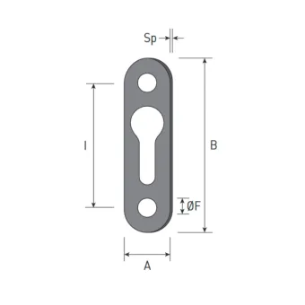 Plate for hanging cupboards, single, steel, zinc
