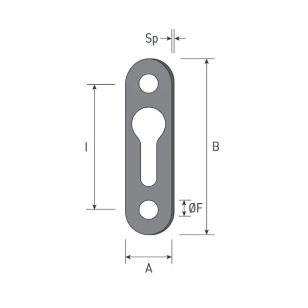 Plate for hanging cupboards, single, steel, zinc