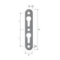 Plate for haning cupboards, double, steel, zinc