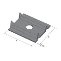 Backrest retaining plate, steel, zinc