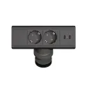 Rozečių blokas Axessline Desk, 2x F, 2x USB-C tipo lizdai, juoda