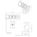 Rozečių blokas Axessline Desk, 2x F, 2x USB-C tipo lizdai, juoda