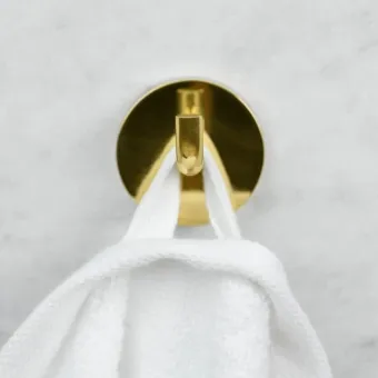 Single Hook Calm, D45x38mm, polished brass