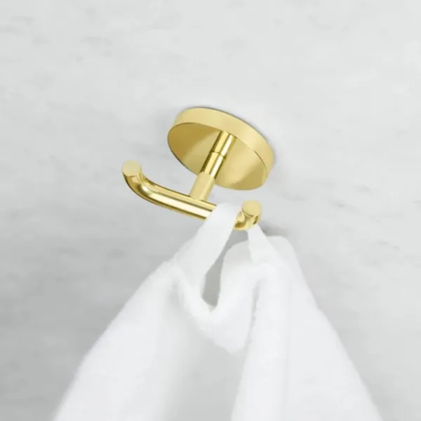Double Hook Calm, D45x38mm, polished brass