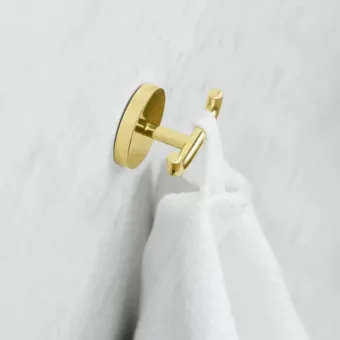 Double Hook Calm, D45x38mm, polished brass
