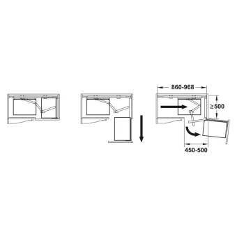 Basket set for corner mechanism, PURE, anthracite