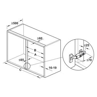 Shelves for corner mechanism LEMANS2, PURE, W600mm, right, anthracite