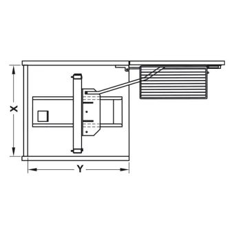 Larder unit TANDEM, W450mm, H1700m, PURE, anthracite