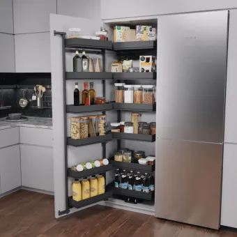 Larder unit TANDEM, W500mm, H1700m, PURE, anthracite