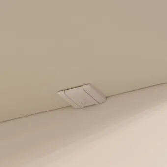 Cabinet connector Ø5mm for wooden shelves with spring system KINTAI, for plug fitting into shelf Ø8/15mm, light grey