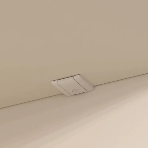 Cabinet connector Ø5mm for wooden shelves with spring system KINTAI, for plug fitting into shelf Ø8/15mm, light grey