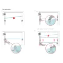 Upper part for shelf support KUBIC, with rubber, for glass 4-8mm, black