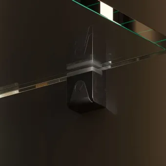Main body for shelf support KUBIC, screw-in, with rubber, black/anthracite
