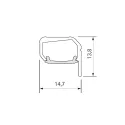 Aluminum LED profile for GOLA II profile, L4200mm, aluminium, black