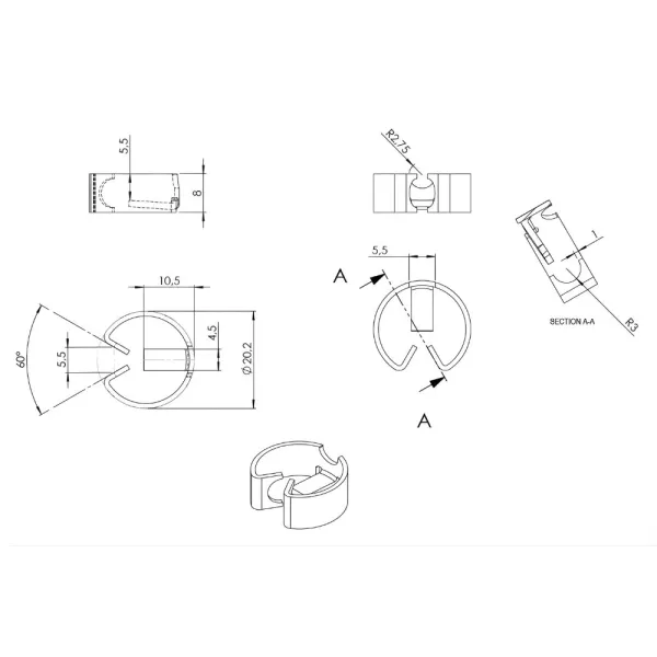 Pirštas Fix-More L120mm plienas SISO