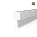 Aliuminium profile for shoe shelf 1673, L3000mm, brown metal grey