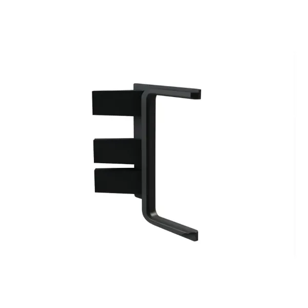 Joint for single profile GOLA II, angular, outer, black