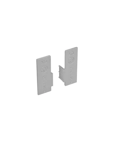 Endcaps 2 pcs. for single profile GOLA II, inner, grey