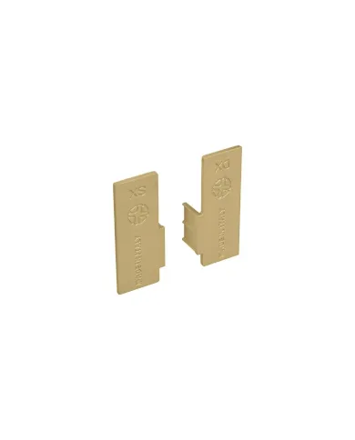 Endcaps 2 pcs. for single profile GOLA II, inner, gold